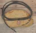 Gray Suede Pink Chalcedony Wrap