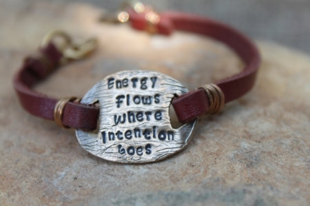 Energy Flows Leather Bracelet