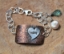 Sterling , copper, fluorite and coin pearl mothers day bracelet
