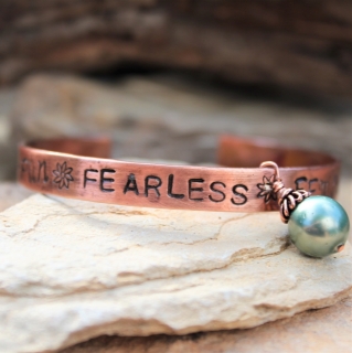 Fun Fearless Females Copper Cuff