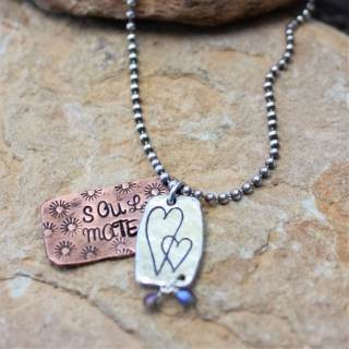 Soul Mate Necklace - Sterling & Copper