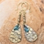 Textured Brass Adventurine Earrings