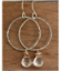 Hoop Crystal Earrings on wood