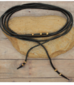 black necklace wrap on wood