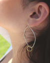 abstract hoop earring on ear profile