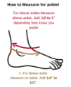 ankle size/measure guide image