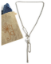 abstract sterling necklace on white