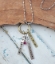 Custom charm necklace for weight lifter on white distressed wood