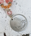 Guatemalan silver 25 centavos coin necklace