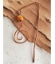 copper bookmark with spiral & orange pom-pom