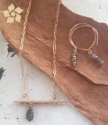 Bar None Necklace & You Rock Earring Set