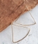 Hammered gold triangle earrings 