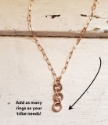 Bronze ring chain necklace with ring options