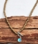 close up matte gold beaded rainbow quartz pendant necklace