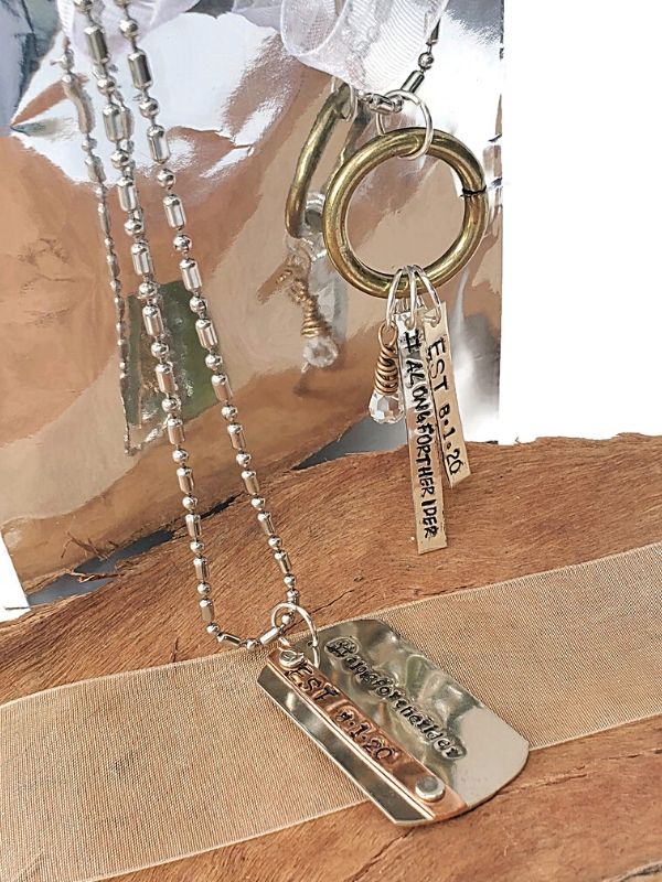 wedding gift jewelry with hashtags