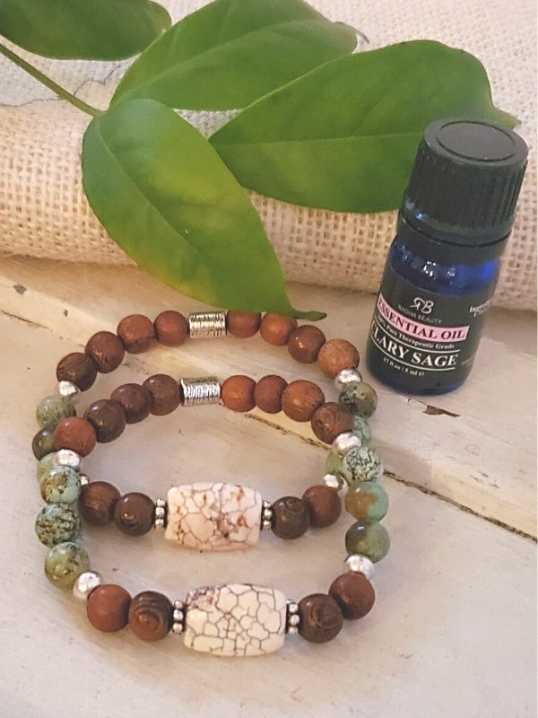 earthy gemstone aromatherapy bracelets