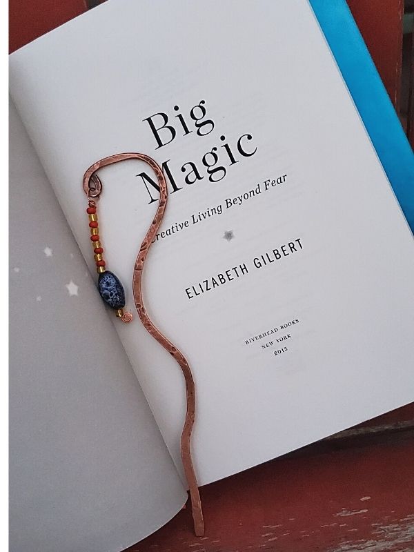 artisan bookmark with Big Magic book
