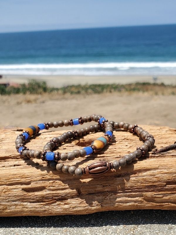 unisex beaded bracelets at the beach