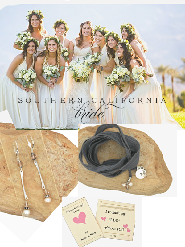 bridemaids jewelry in Southern California Bride magazine